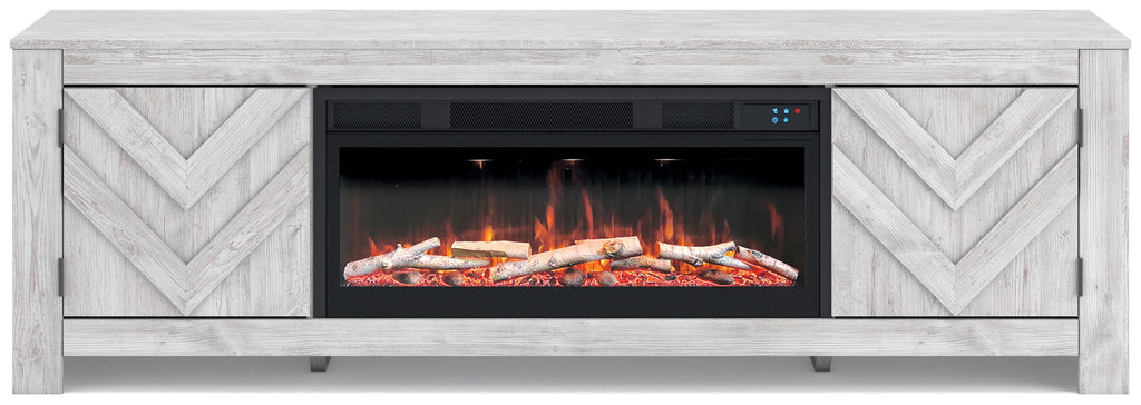 Cayboni - LG TV Stand With Fireplace Option Unique Piece Furniture