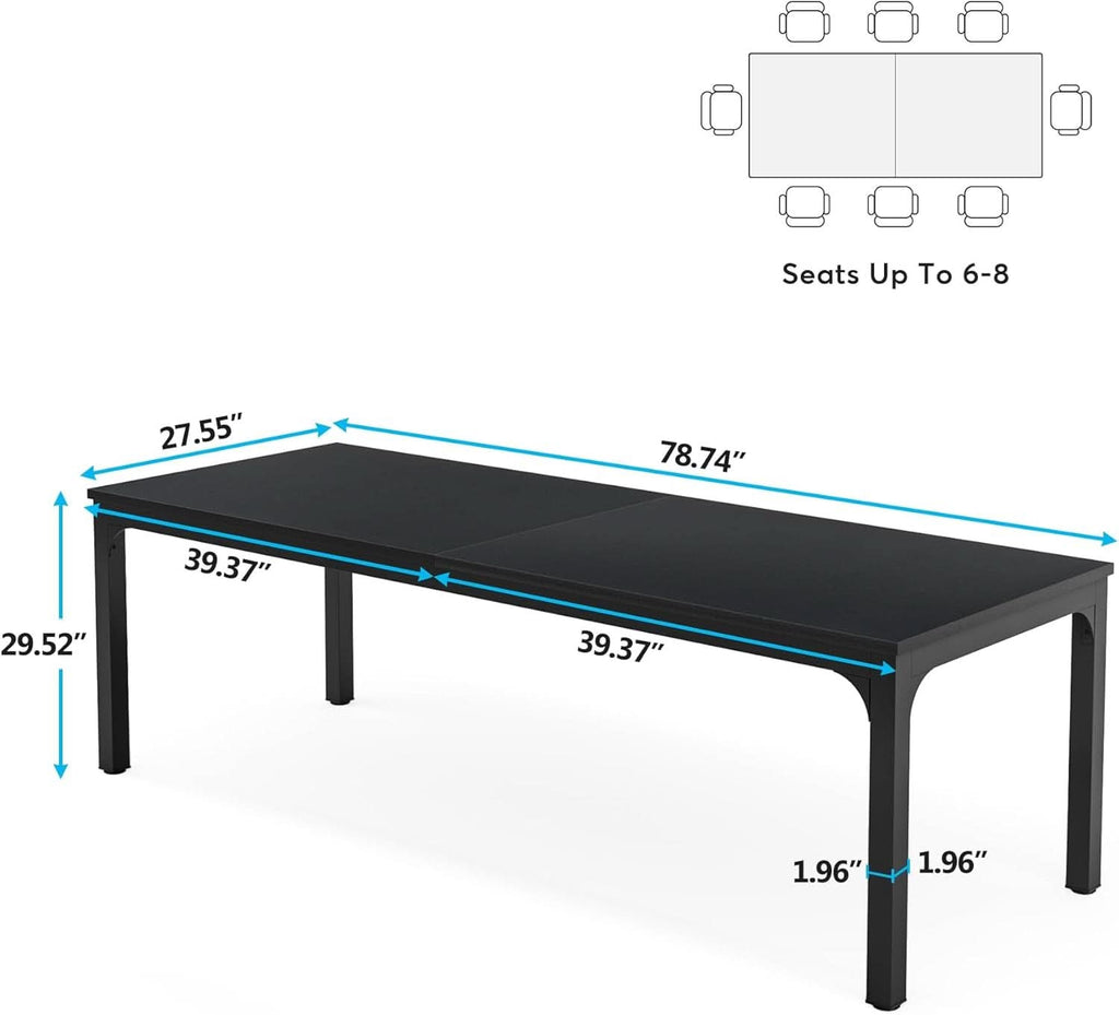 78.7 Inch Ultra Long Industrial Grade Two Person Desk ShipItFurniture