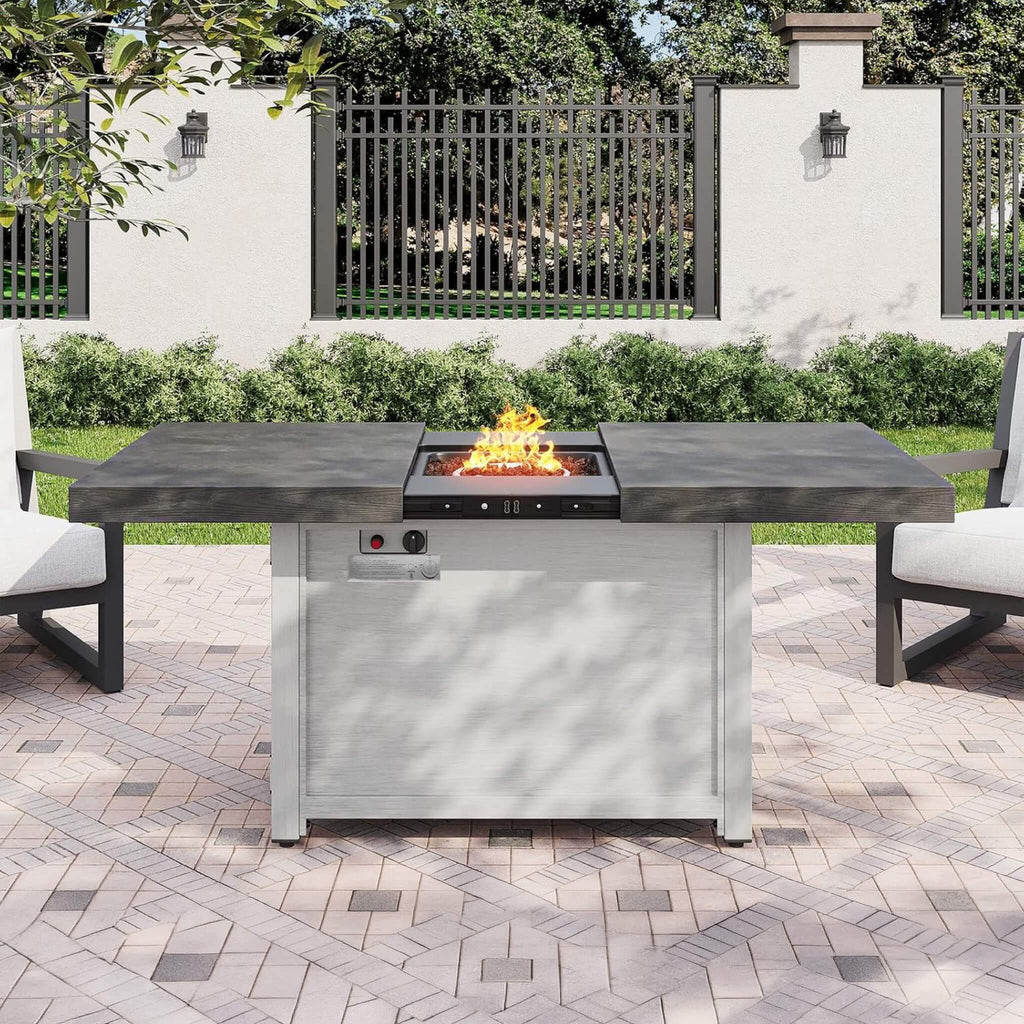59-Inch 50K BTU Propane Fire Pit Table With Extendable Top (SAK71253) SAKSBY WHOLESALE