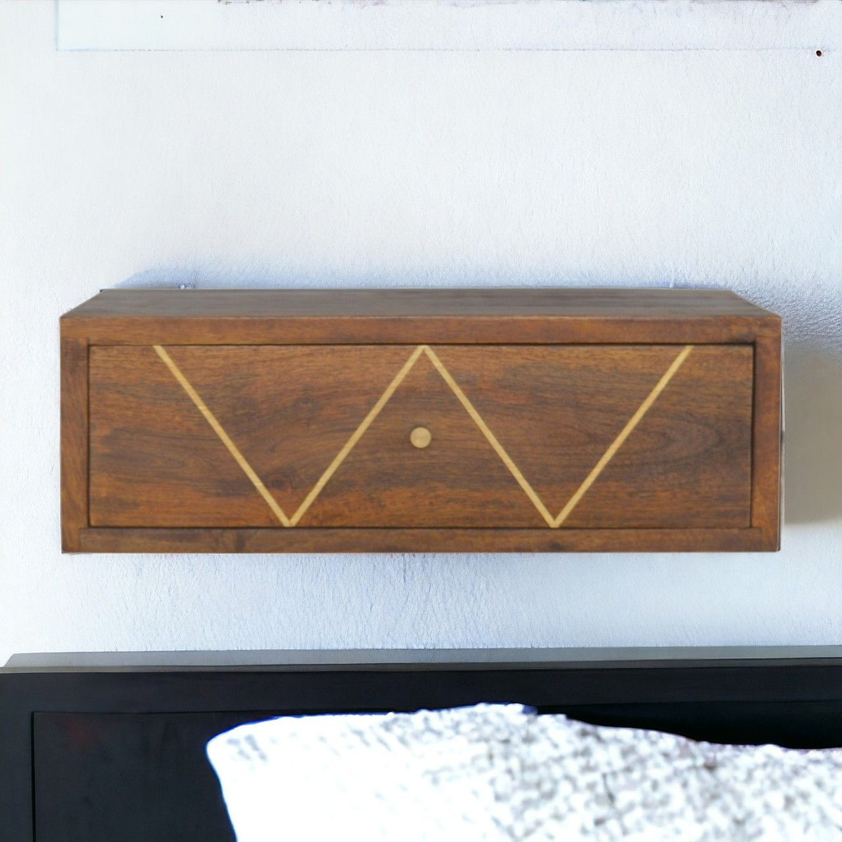 Floating Bedside Table - Chestnut Unique Piece Furniture