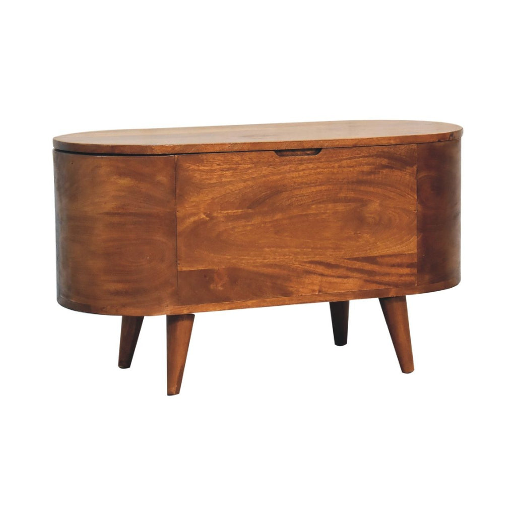 Rounded Lid Up Blanket Box Unique Piece Furniture