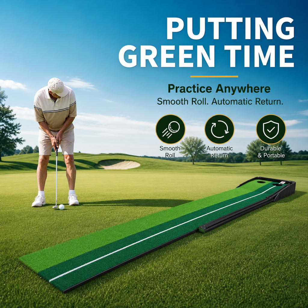 Golf Putting Mat Portable (8FT/10FT) Yunic Golf