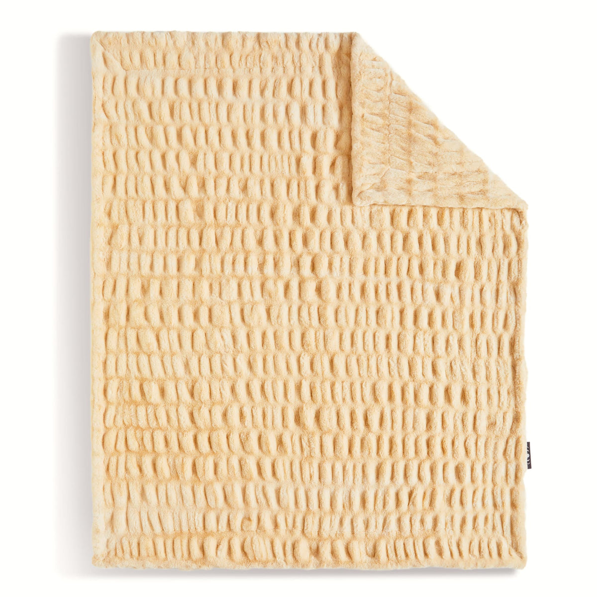 Rippled Faux Fur Throw Blanket Moon Pod