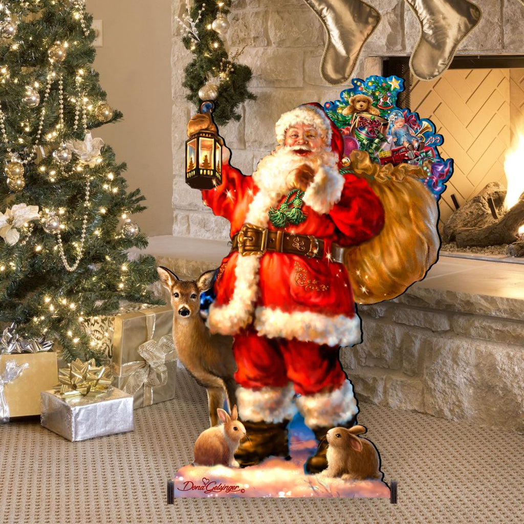 Woodland Santa Christmas Outdoor Decor by D. Gelsinger - Christmas Santa Snowman Decor - 8461028F-1105 G.DeBrekht