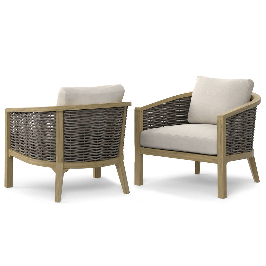 Parkside - Outdoor Conversation Chair (Set of 2) - Natural Unique Piece Furniture