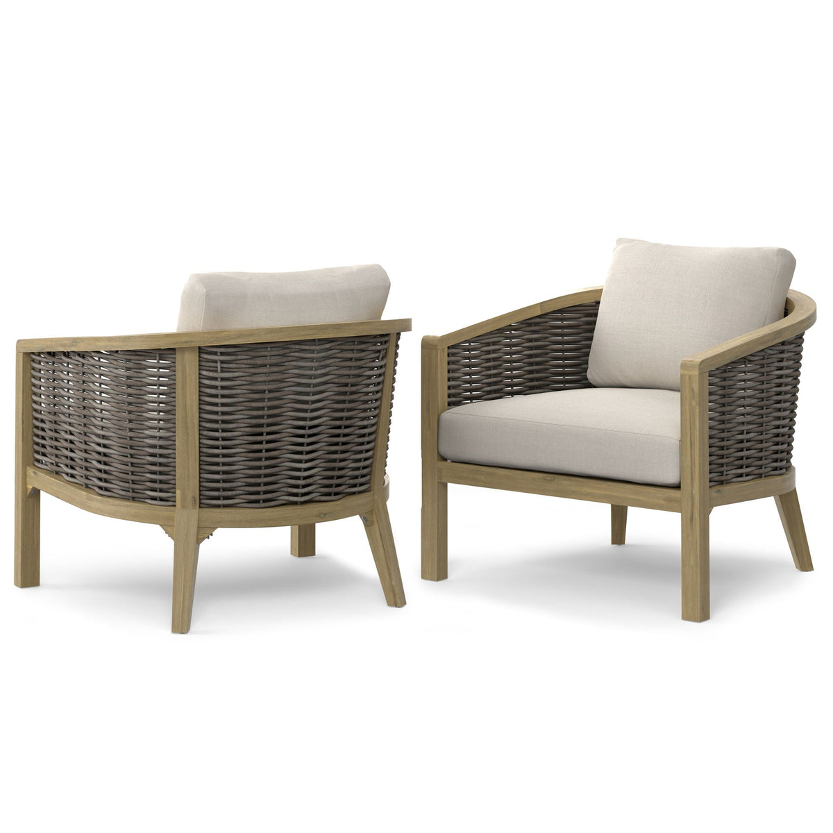 Parkside - Outdoor Conversation Chair (Set of 2) - Natural Unique Piece Furniture
