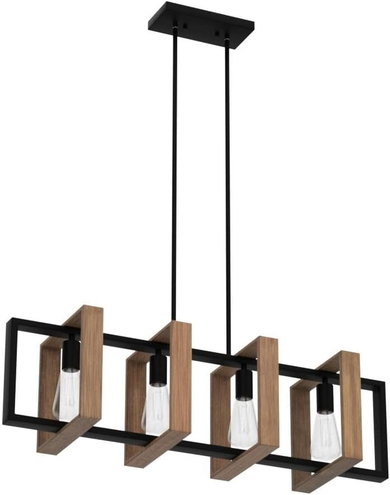 Farmhouse Linear Semi-Caged Chandelier Farmhouse Decor