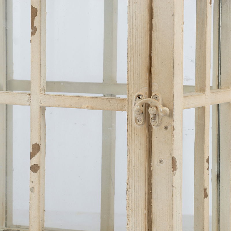 Wooden Candle Lantern Decorative, Hurricane Lantern Holder Decor For Indoor Outdoor, Home Garden Wedding - Ivory Unique Piece Furniture