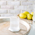 Short Clear Melamine Dot Drinking Glasses | Set of 4 Rust & Cinder