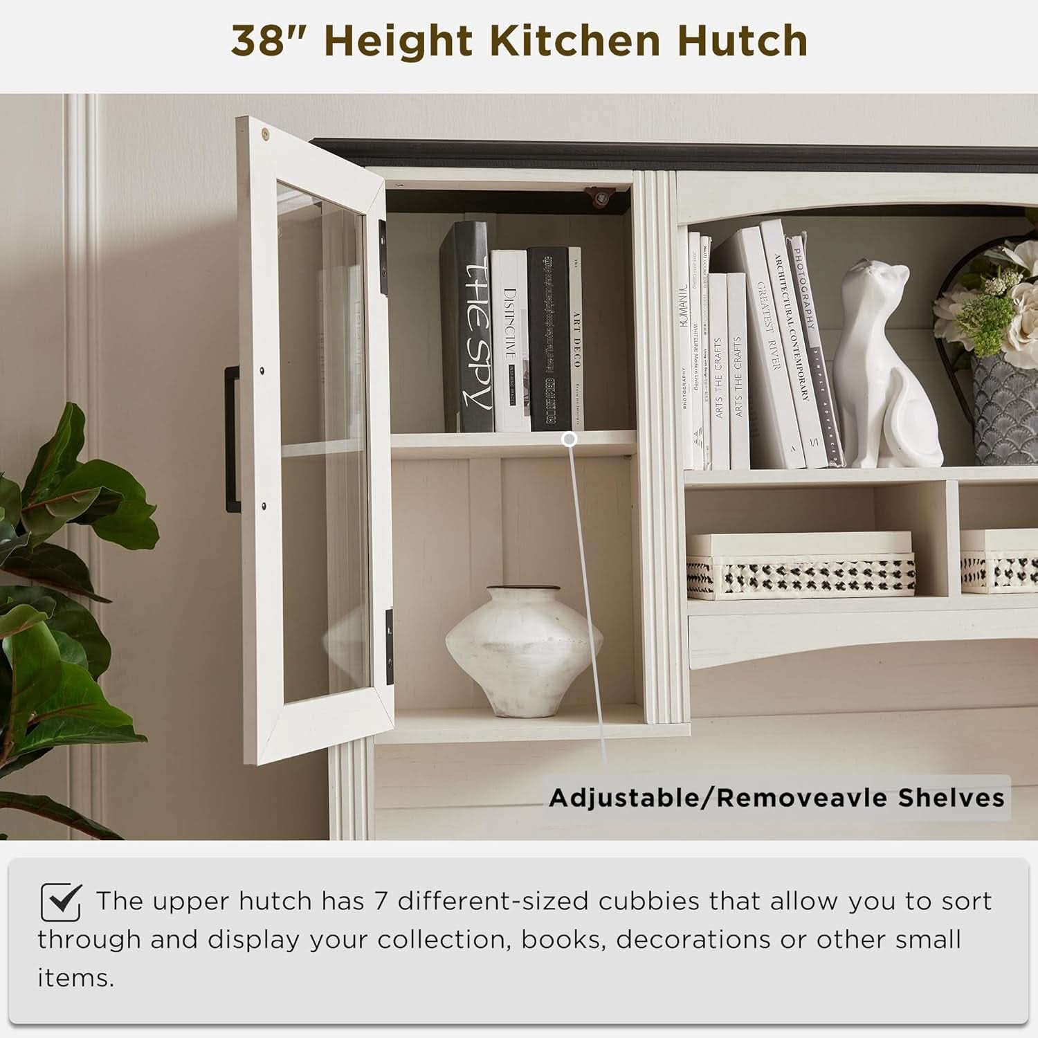 Farmhouse 76 Inch White Industrial Grade Desk Hutch ShipItFurniture