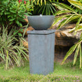 Zen Bowl Water Fountain, Outdoor Bird Feeder / Bath Fountains, Relaxing Water Feature For Garden Unique Piece Furniture