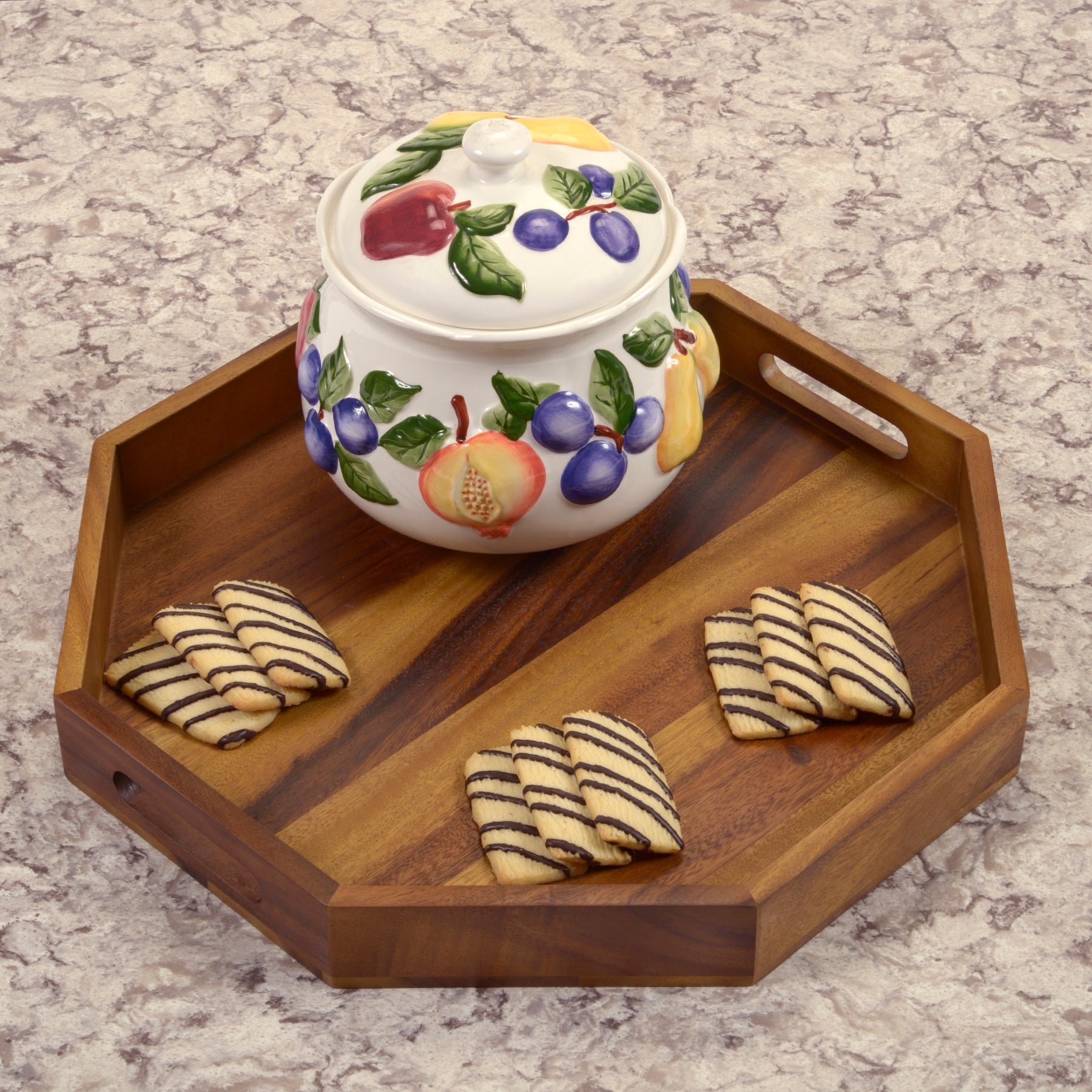 Octagon Serving Trays - Solid Bottom