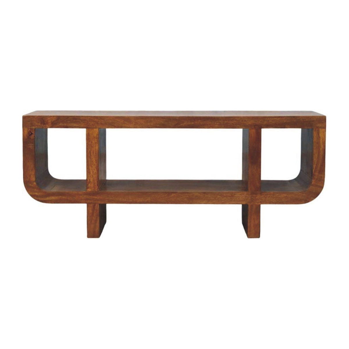 Orion - Curved Media Unit - Brown Unique Piece Furniture