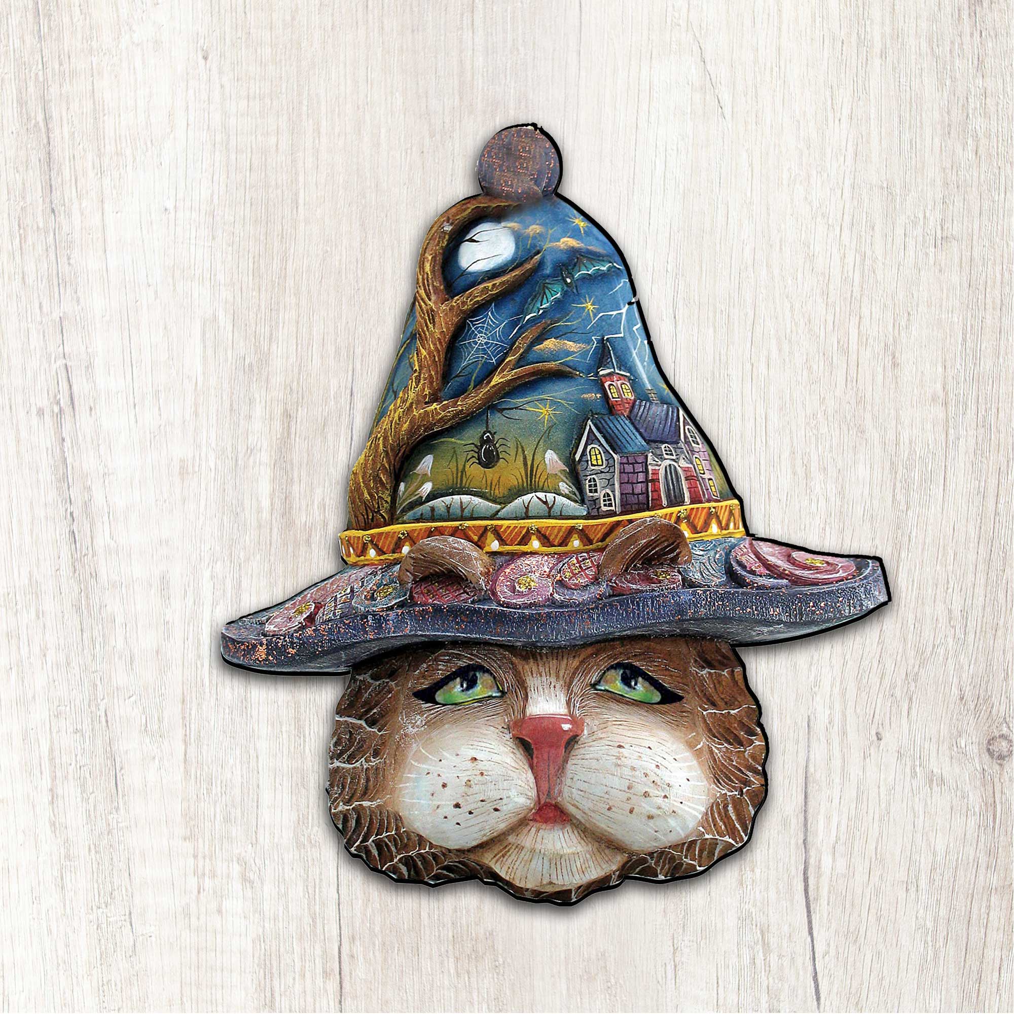 Halloween Eve Cat Halloween Door Decor by G. DeBrekht - Thanksgiving Halloween Decor - 8161039H G.DeBrekht