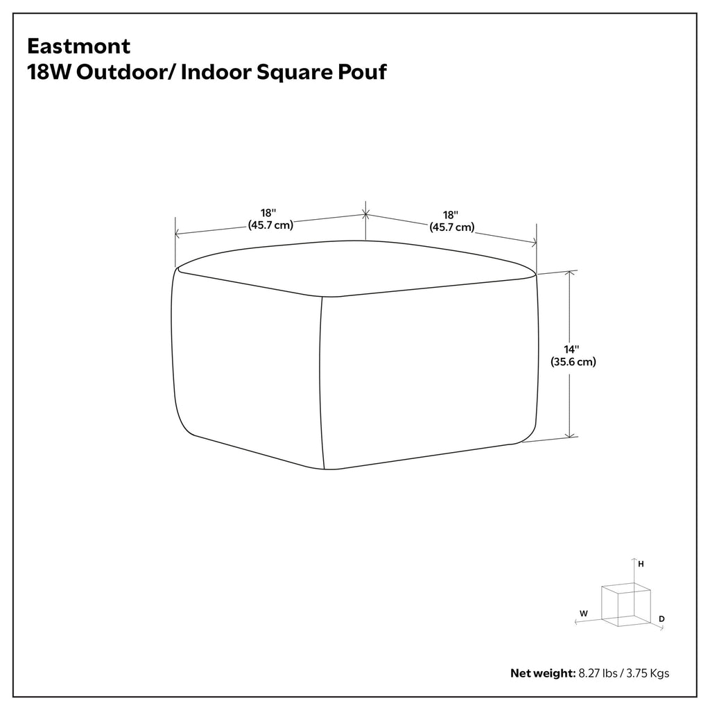 Eastmont - Outdoor / Indoor Pouf - Cream Unique Piece Furniture
