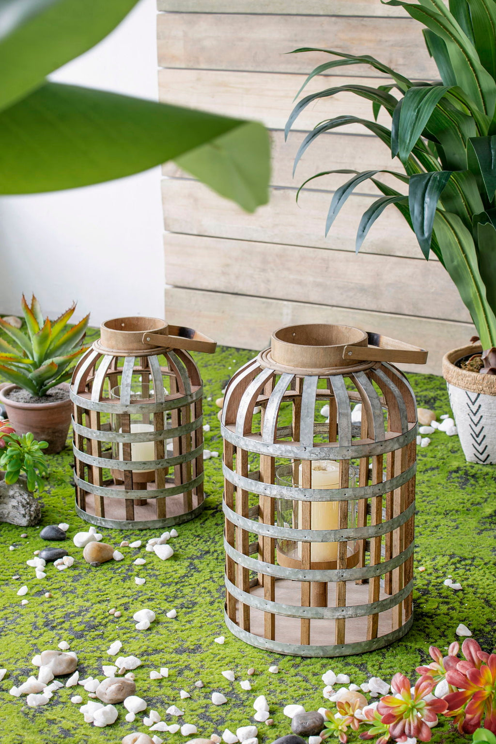 Decorative Lantern With Handle, Wooden Lantern For Indoor Outdoor, Home Garden Wedding Unique Piece Furniture