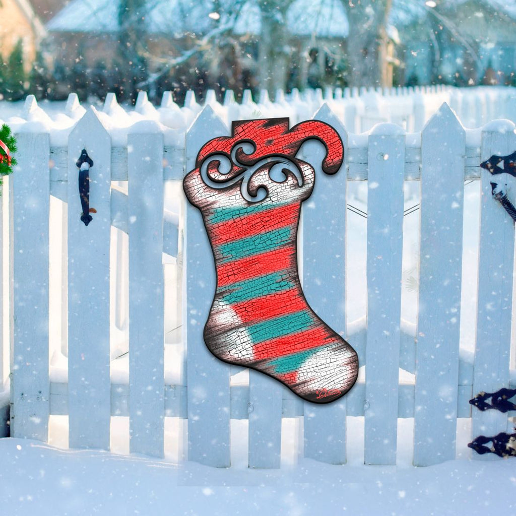 Noel Stocking Decorative Door Decor by G. DeBrekht - Christmas Decor - 8198802H G.DeBrekht