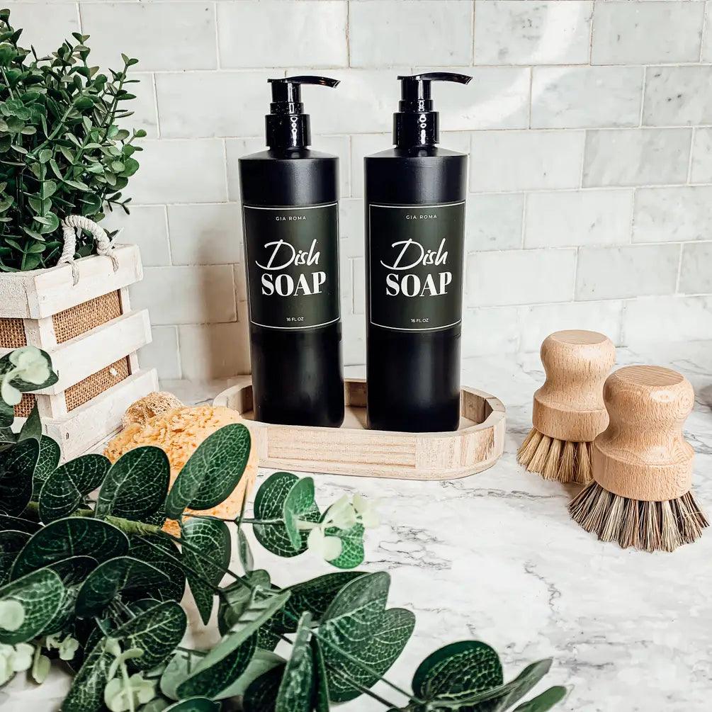 16oz Plastic Black Bottles Gia Roma