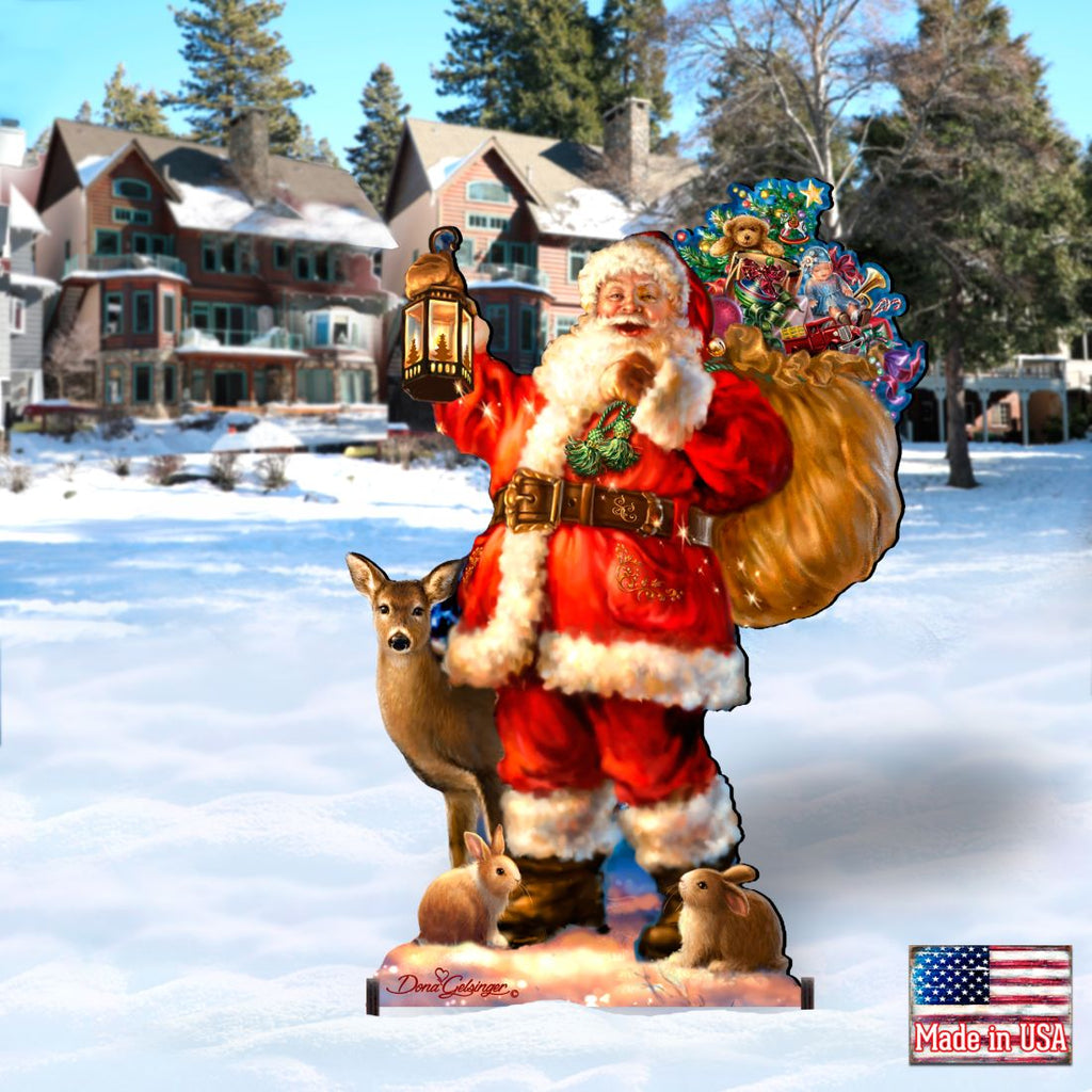 Woodland Santa Christmas Outdoor Decor by D. Gelsinger - Christmas Santa Snowman Decor - 8461028F-1105 G.DeBrekht