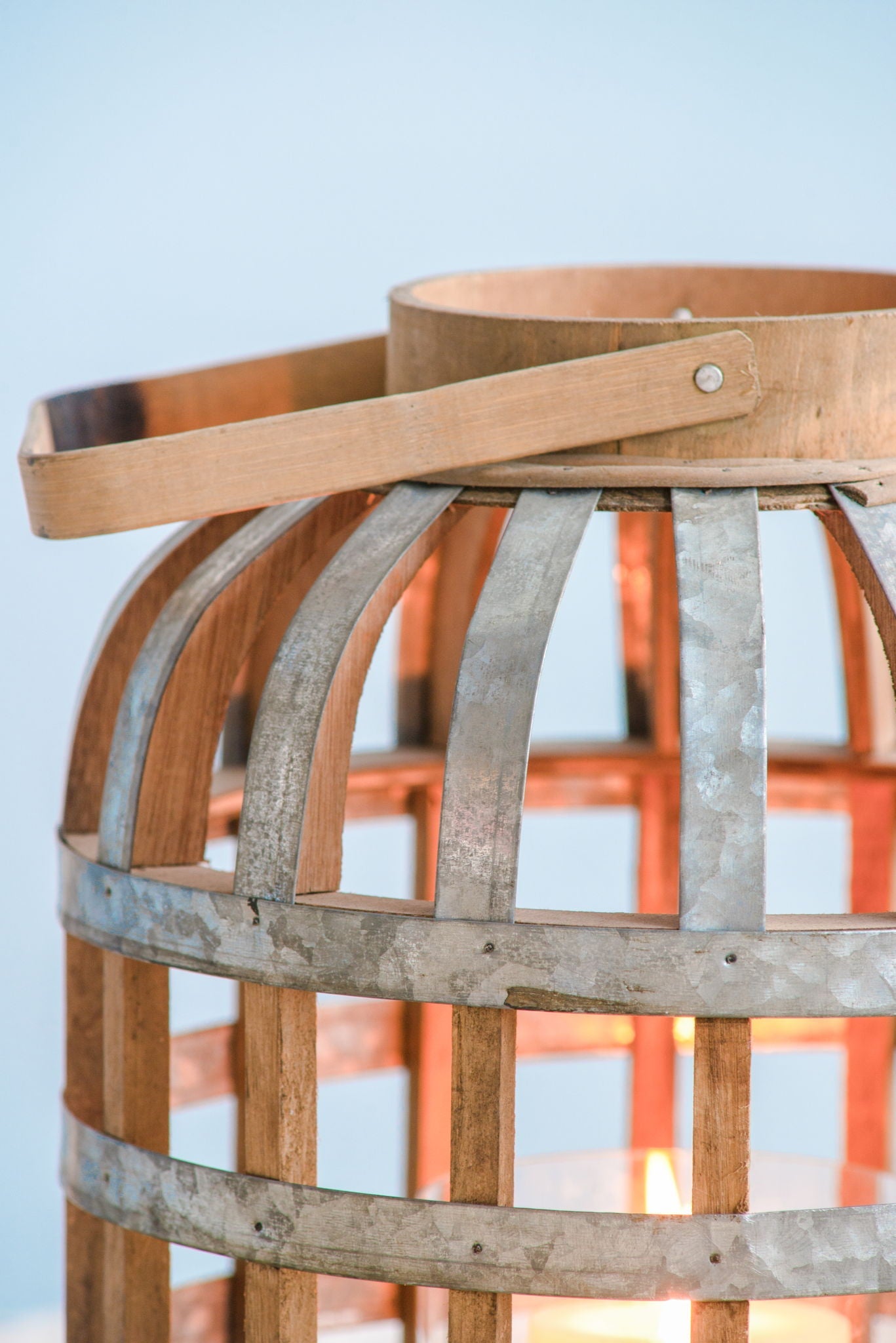 Decorative Lantern With Handle, Wooden Lantern For Indoor Outdoor, Home Garden Wedding Unique Piece Furniture