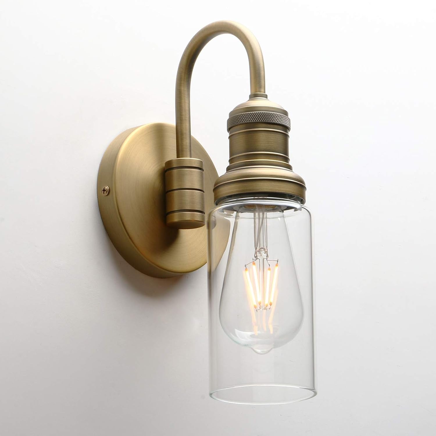 Vintage Gooseneck Wall Mount Single Sconce Farmhouse Decor