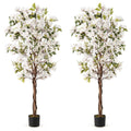 6 Feet Artificial Bougainvillea Tree with 910 White Flowers DirectDeals