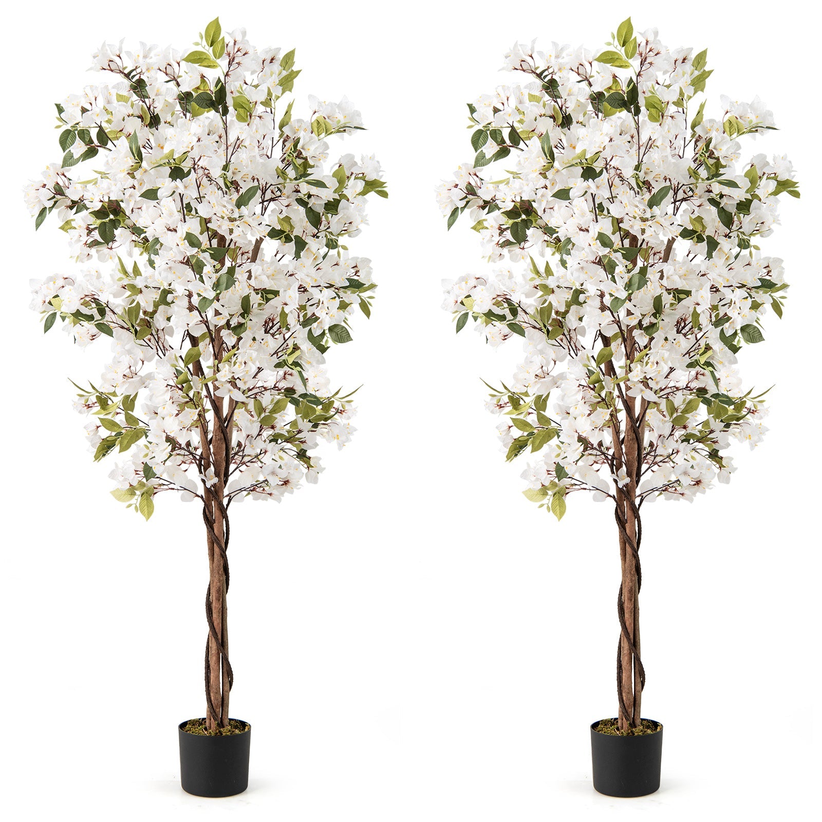 6 Feet Artificial Bougainvillea Tree with 910 White Flowers DirectDeals