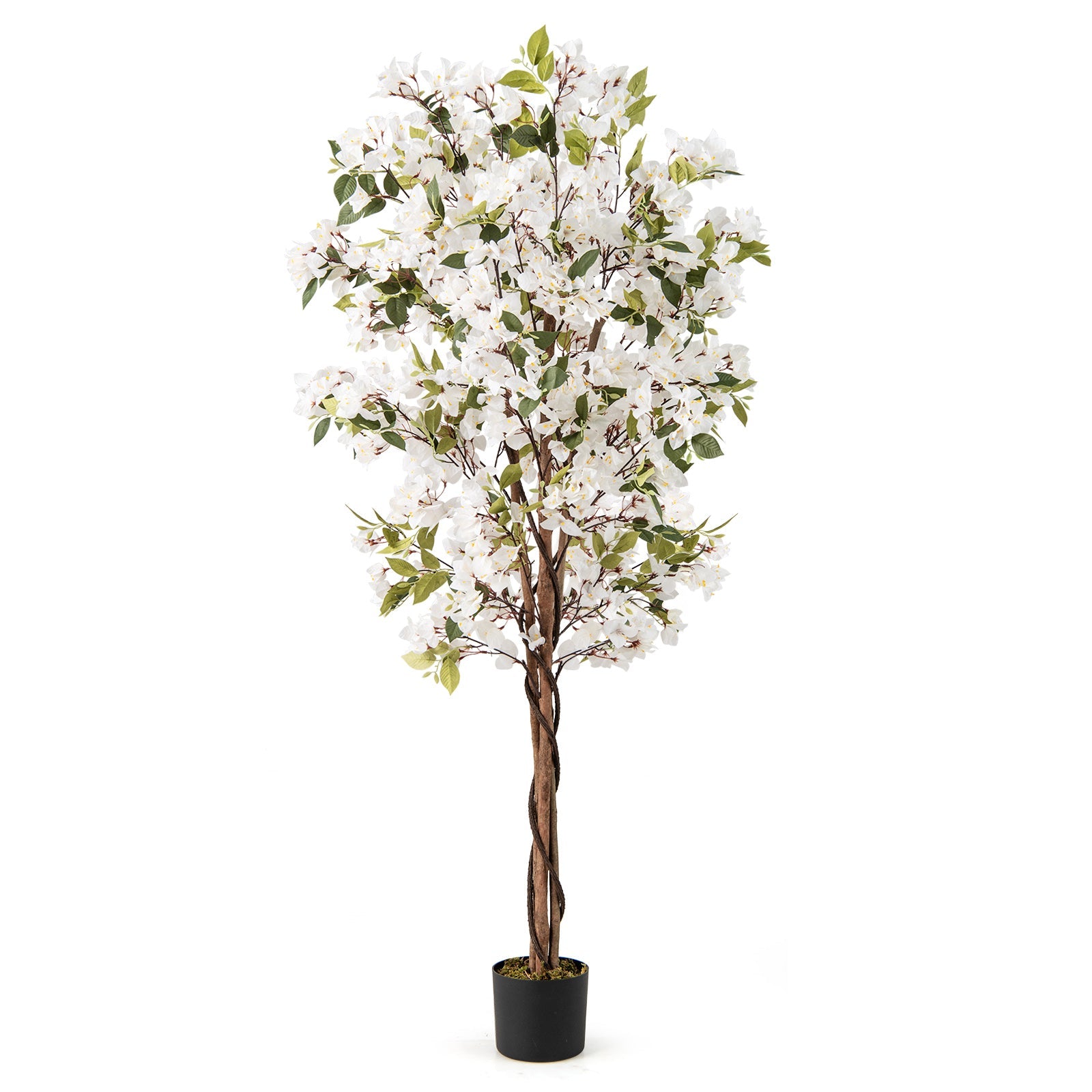 6 Feet Artificial Bougainvillea Tree with 910 White Flowers DirectDeals