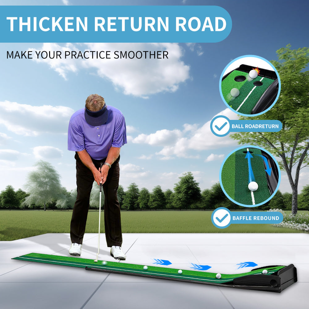 Golf Putting Mat Portable (8FT/10FT) Yunic Golf