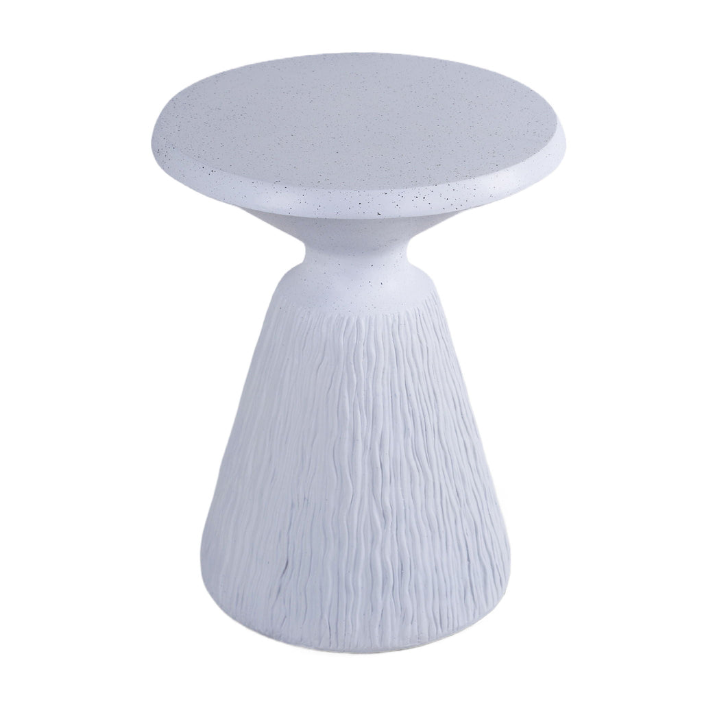 Outdoor End Table, Round Garden Stool - Aqua Gray Unique Piece Furniture