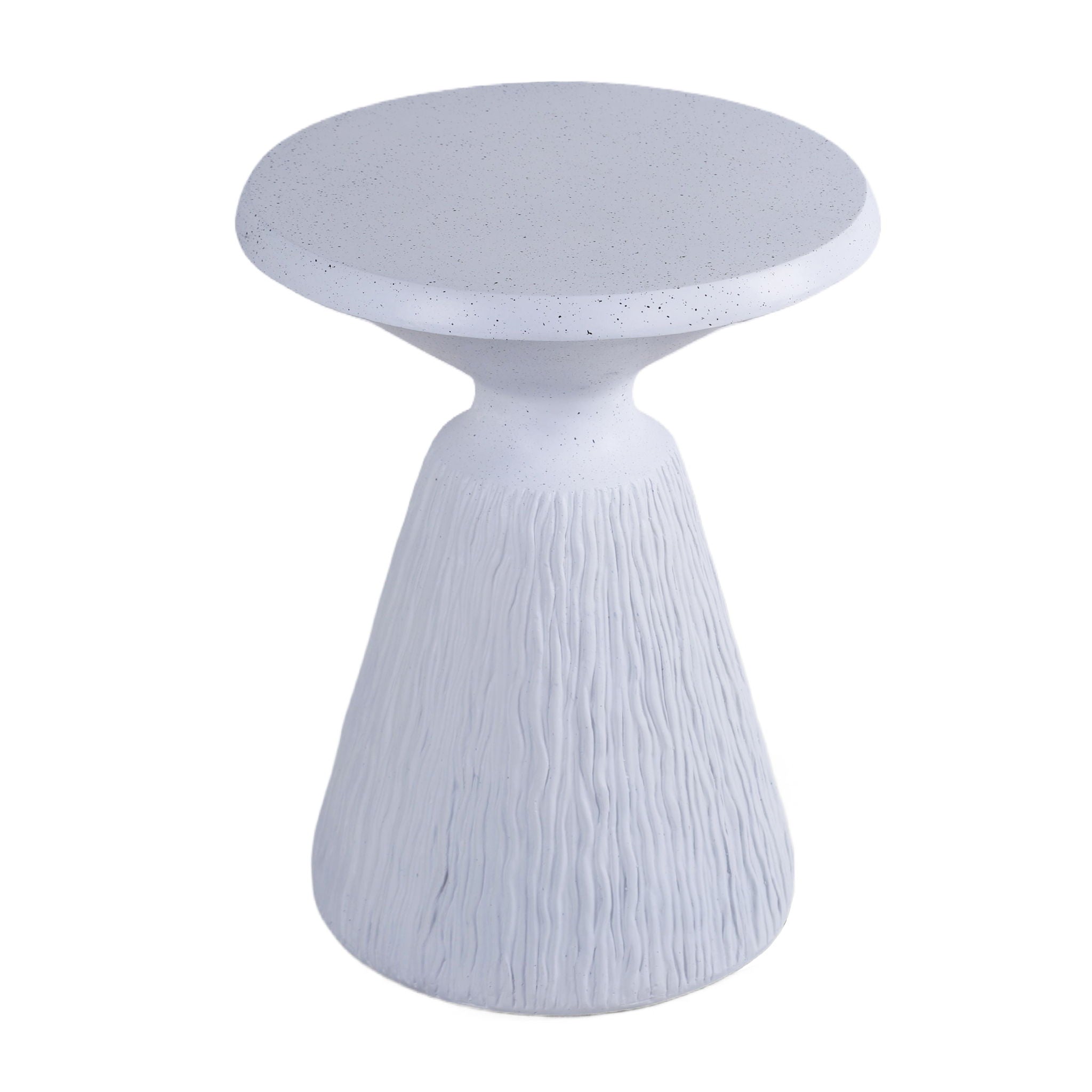 Outdoor End Table, Round Garden Stool - Aqua Gray Unique Piece Furniture