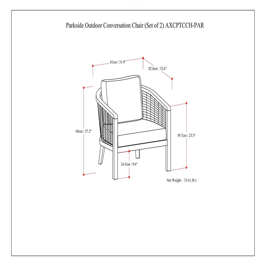 Parkside - Outdoor Conversation Chair (Set of 2) - Natural Unique Piece Furniture