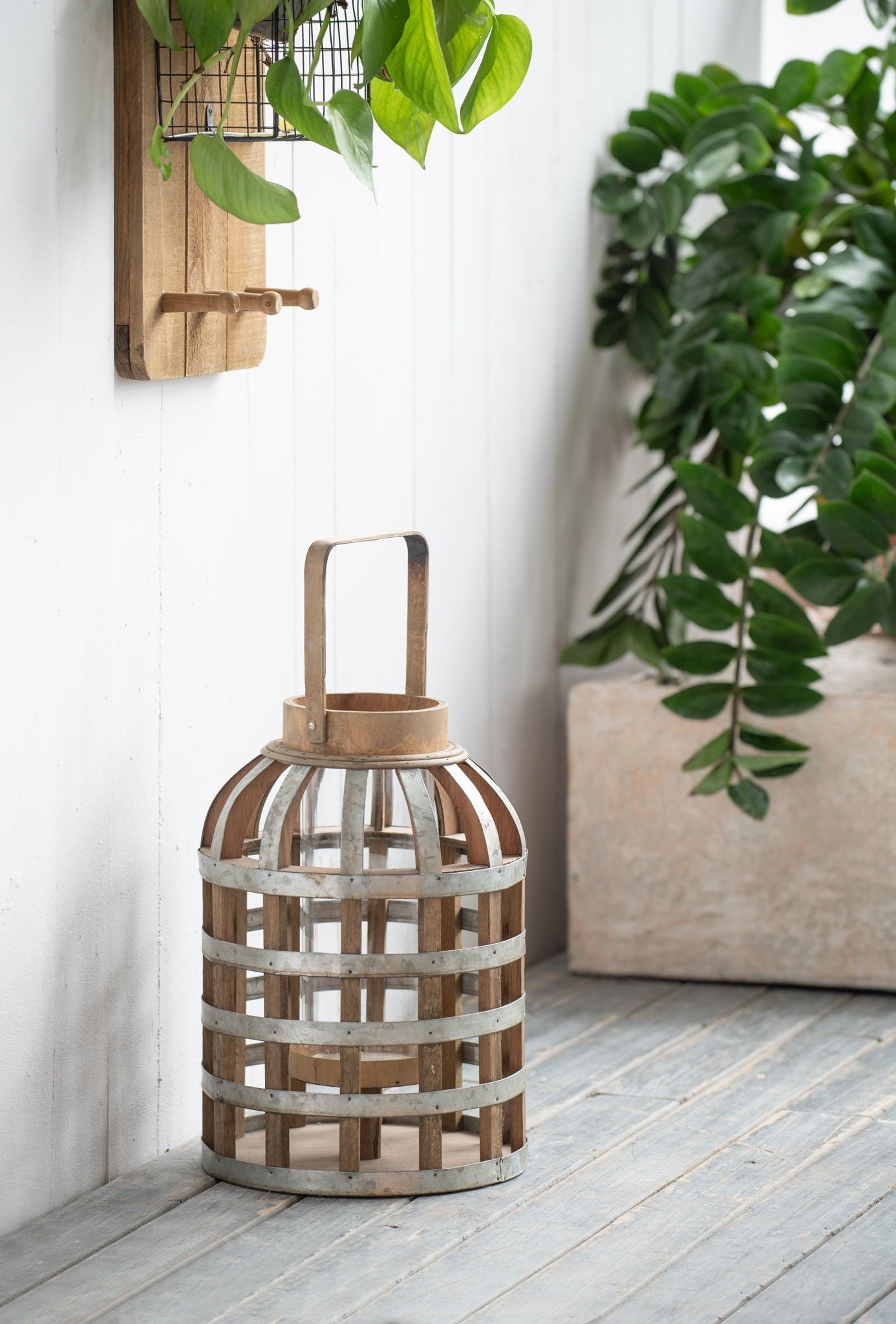 Decorative Lantern With Handle, Wooden Lantern For Indoor Outdoor, Home Garden Wedding Unique Piece Furniture