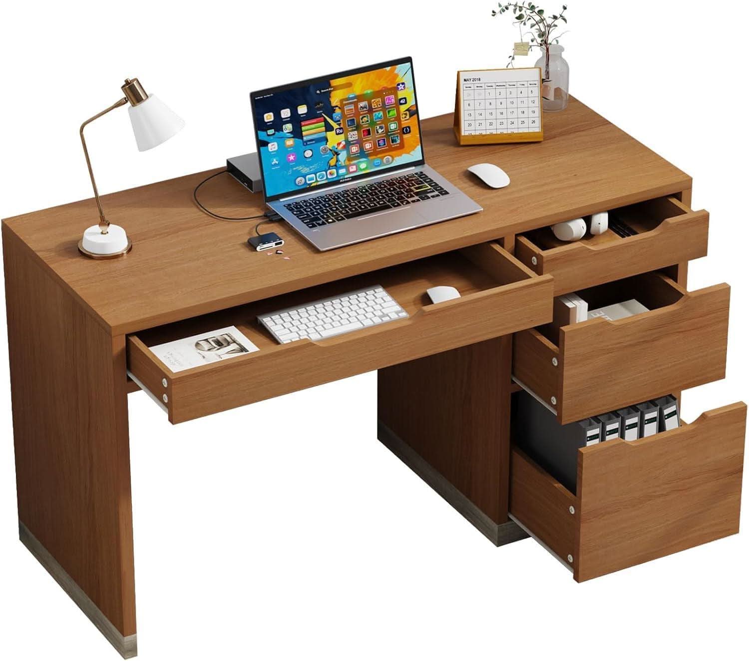 Espresso Forty Eight Inch Desk For Small Home Office ShipItFurniture