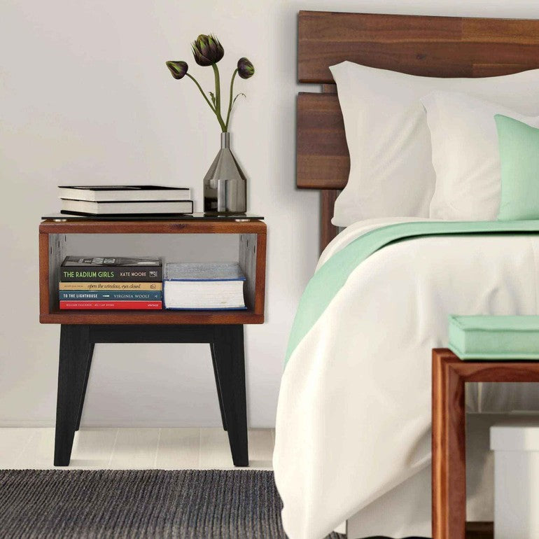 Serena Solid Wood Nightstand Megsu