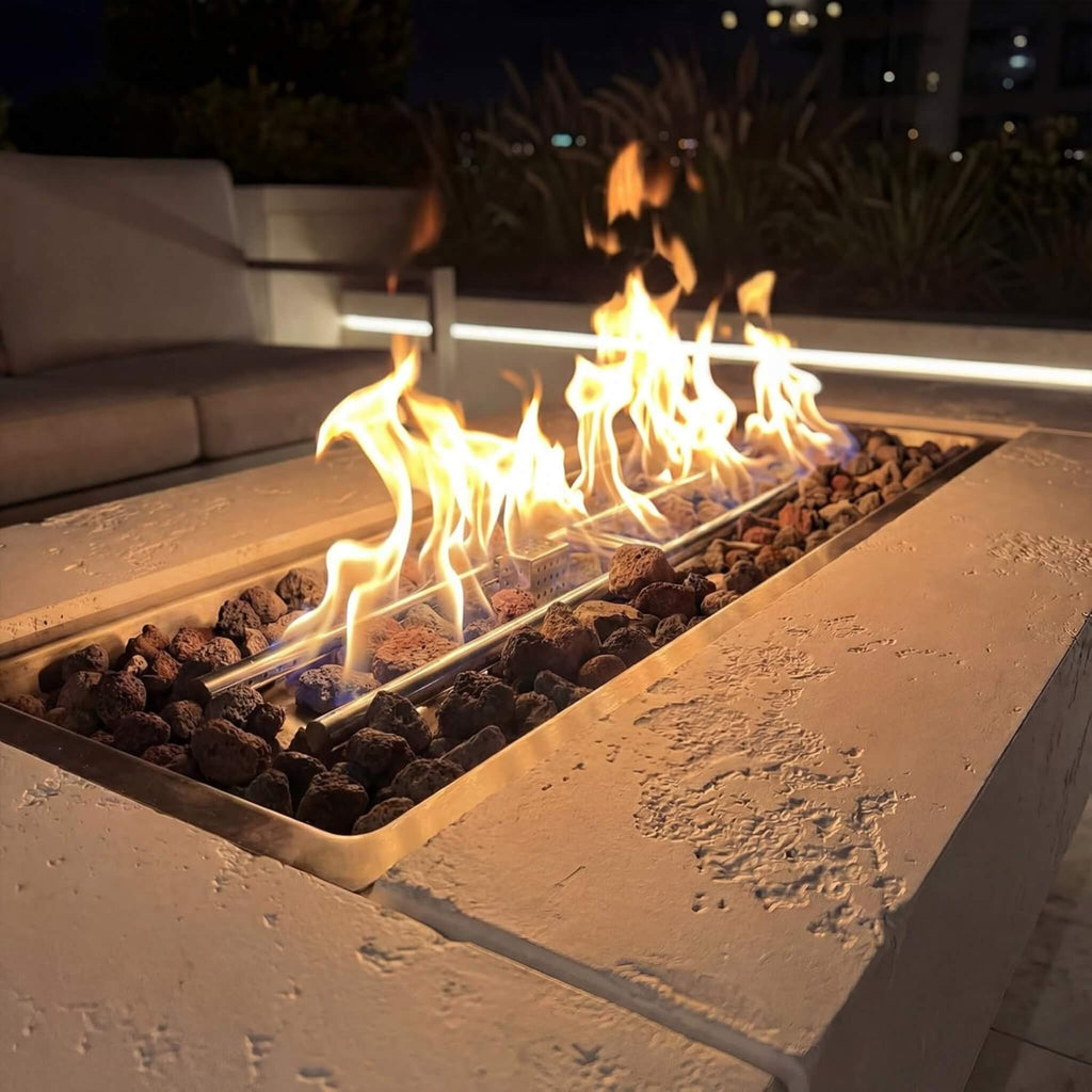 71-Inch Outdoor 60K BTU Fire Pit Table With Wind Guard (SAK41326) SAKSBY WHOLESALE