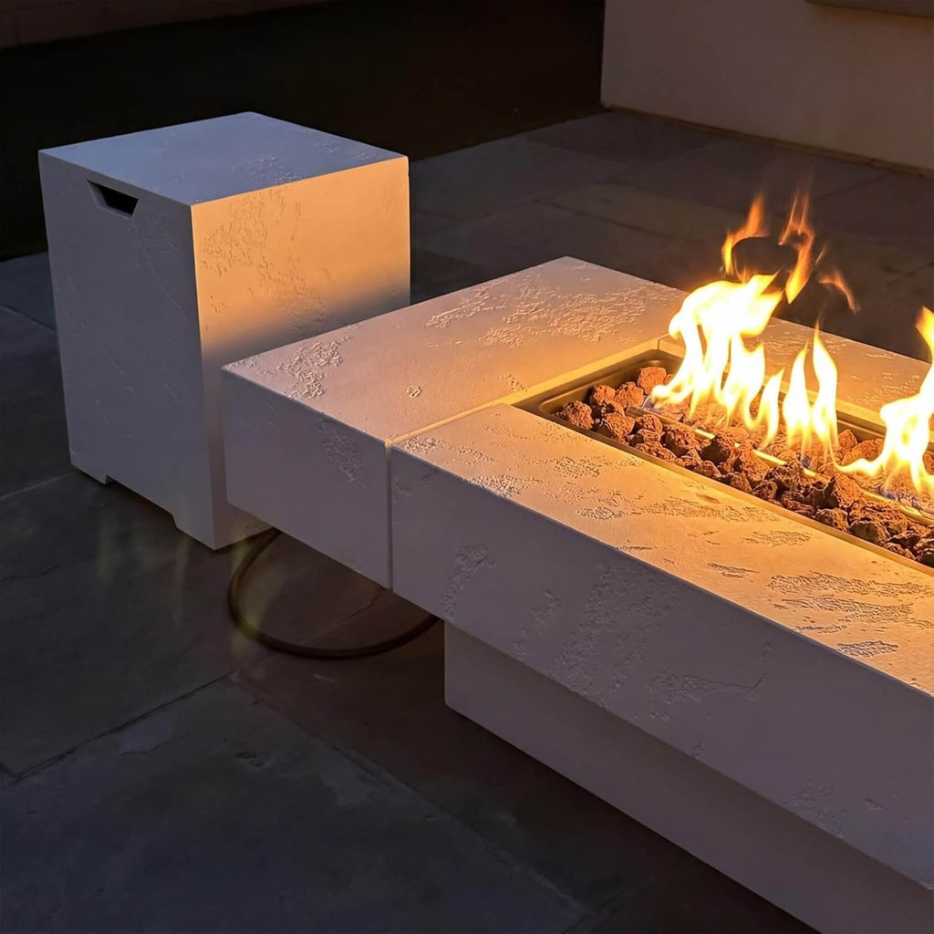 71-Inch Outdoor 60K BTU Fire Pit Table With Wind Guard (SAK41326) SAKSBY WHOLESALE
