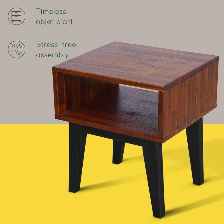 Serena Solid Wood Nightstand Megsu