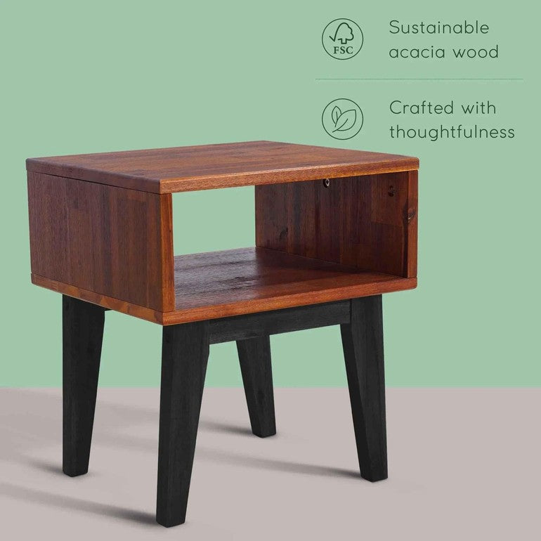 Serena Solid Wood Nightstand Megsu