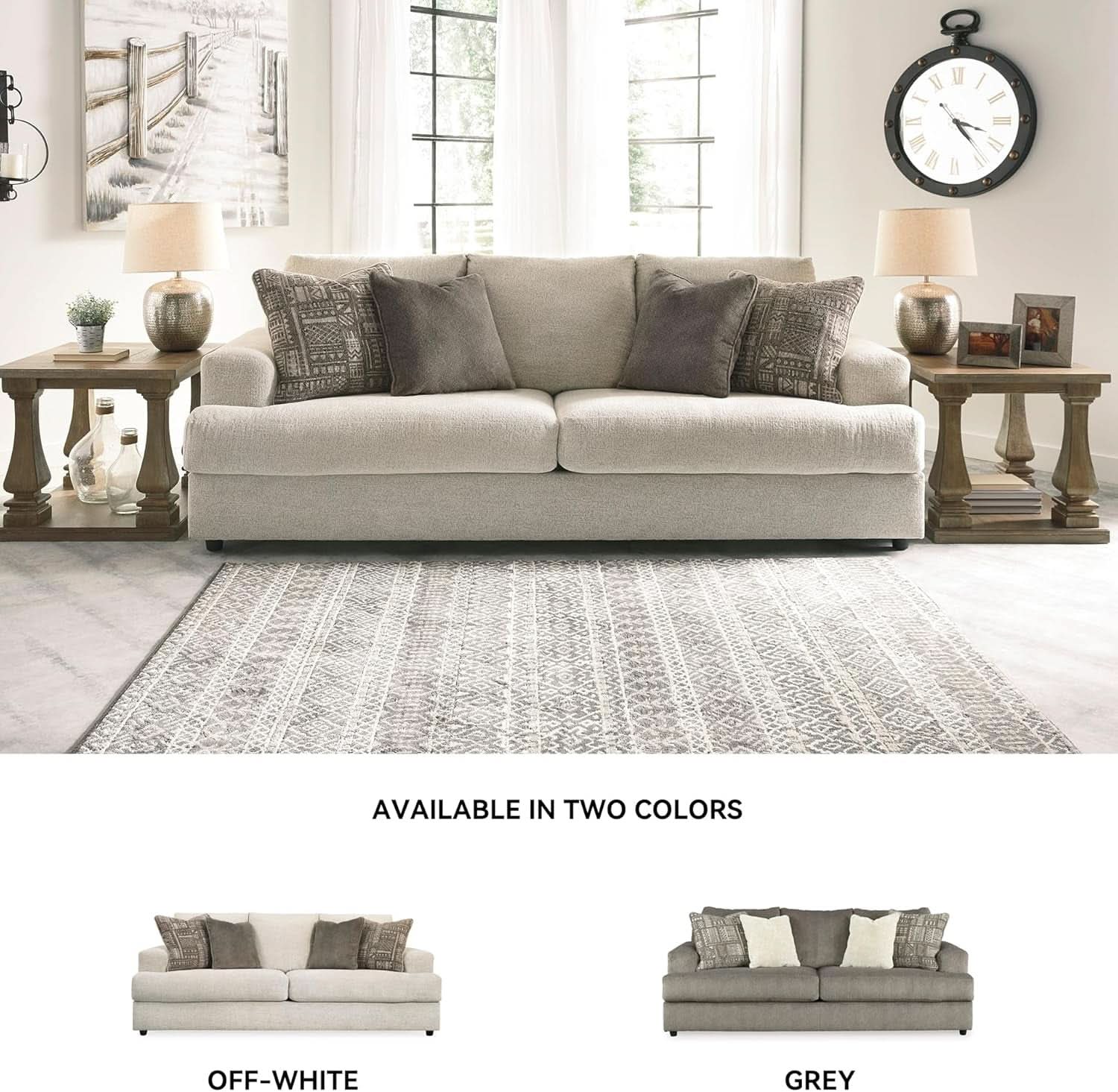 Soletren Premium Chenille Queen Sofa Sleeper White ShipItFurniture