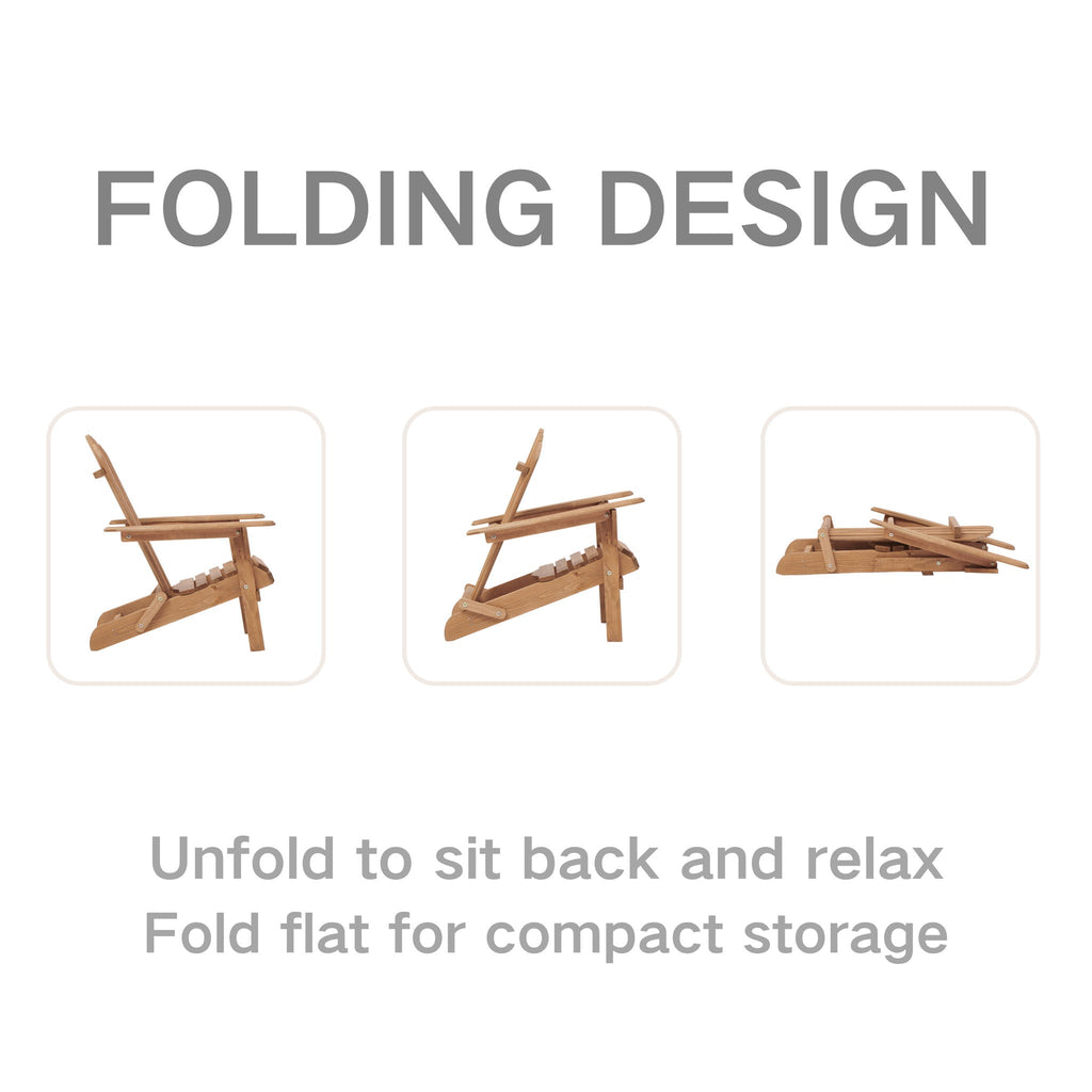 Oversize Outdoor Folding Adirondack Chair, Patio Chair For Garden Unique Piece Furniture