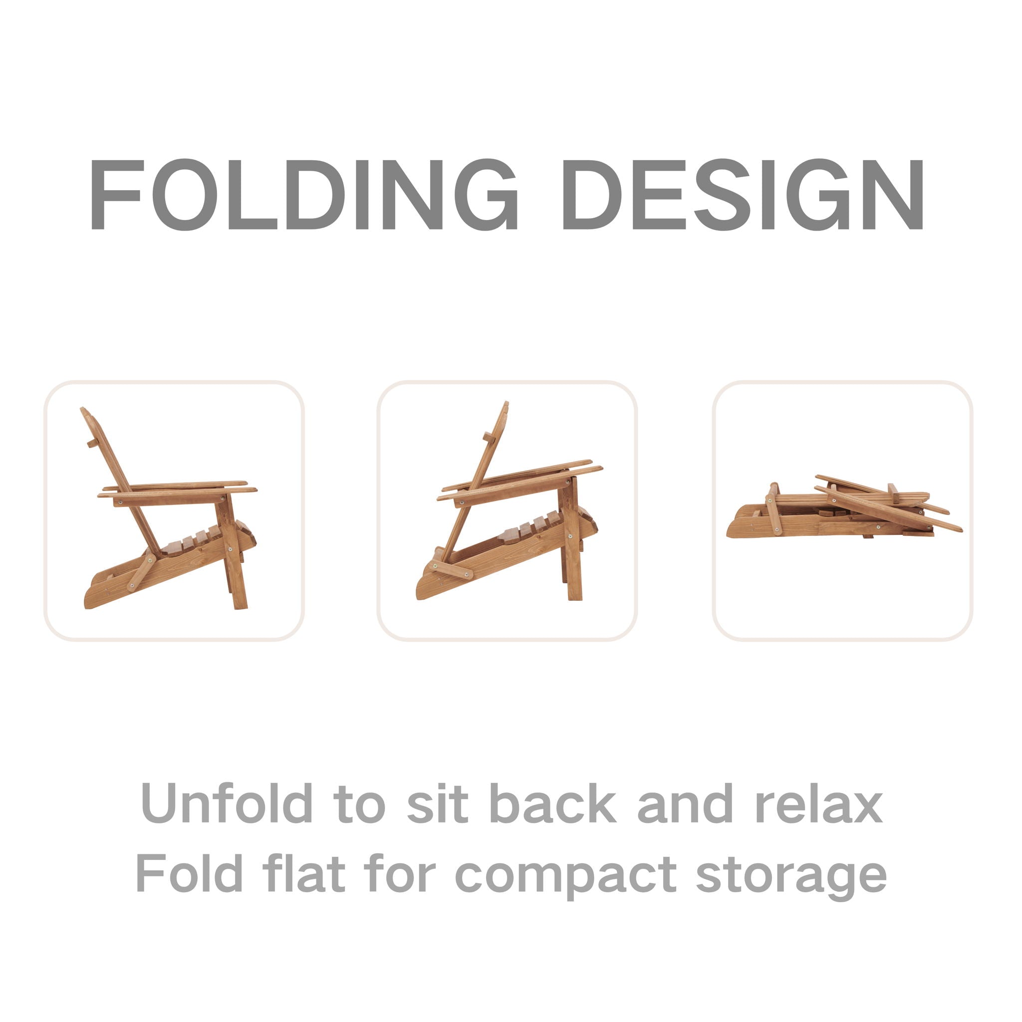 Oversize Outdoor Folding Adirondack Chair, Patio Chair For Garden Unique Piece Furniture