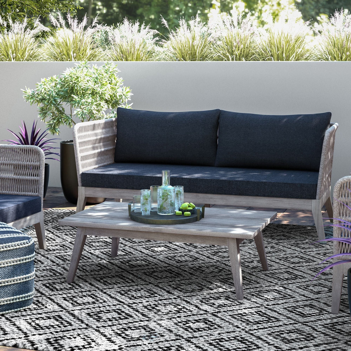 Santiago - Outdoor Sofa - Slate Gray Unique Piece Furniture