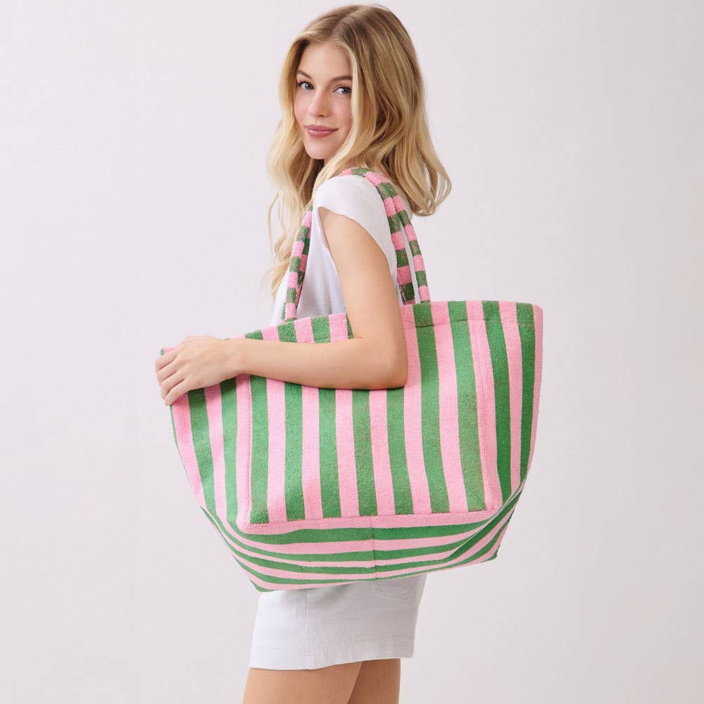 Oversized Striped Terry Beach Tote Shop Fête