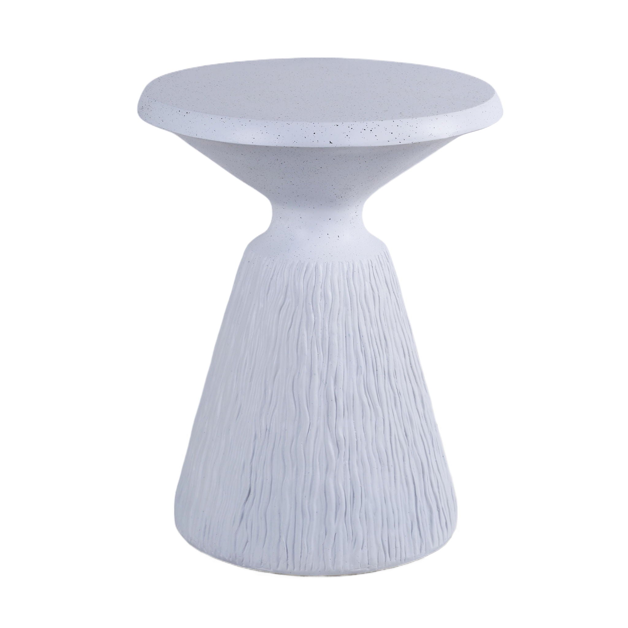 Outdoor End Table, Round Garden Stool - Aqua Gray Unique Piece Furniture