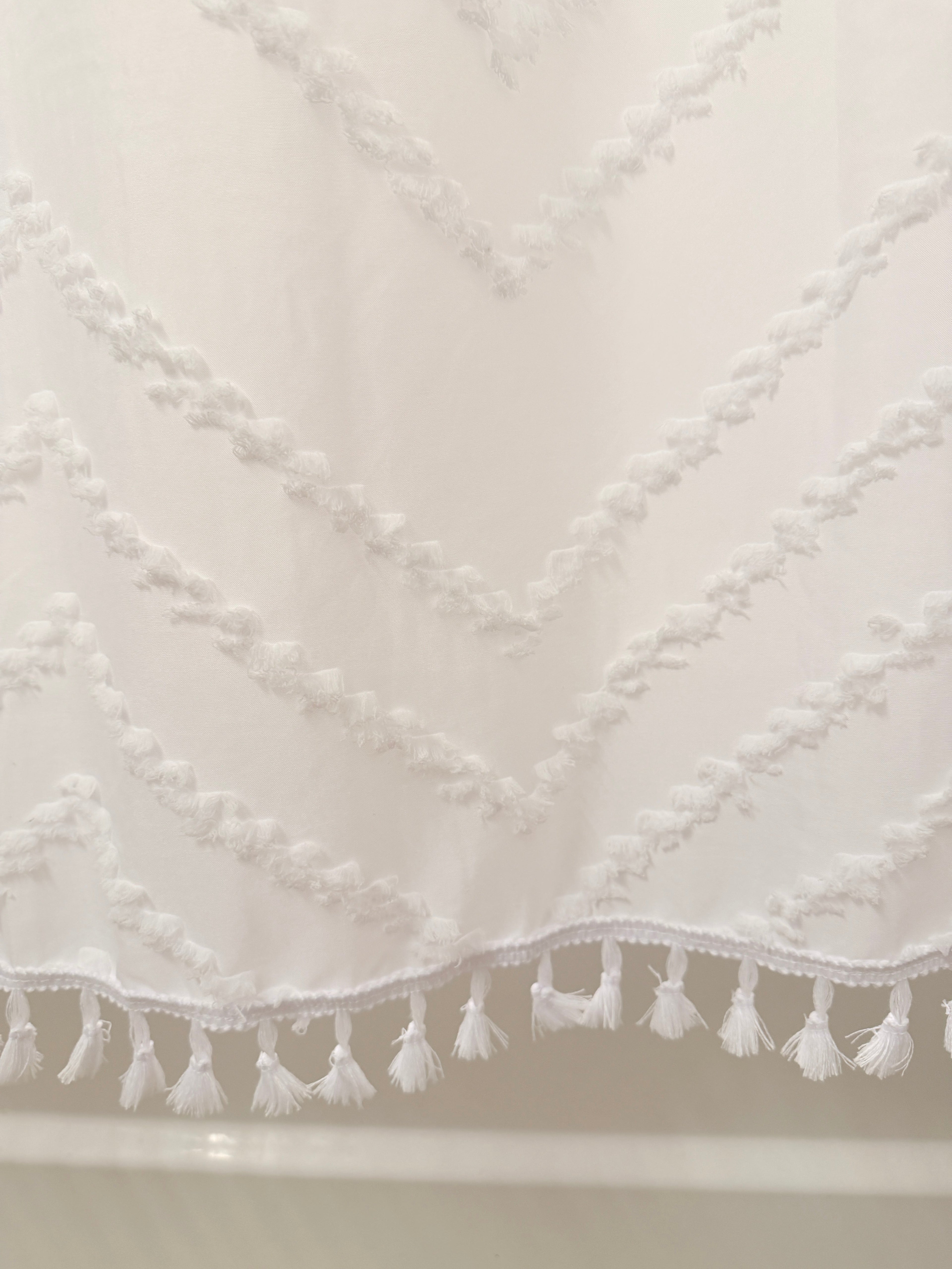 Capri Tufted Shower Curtain Busa Designs