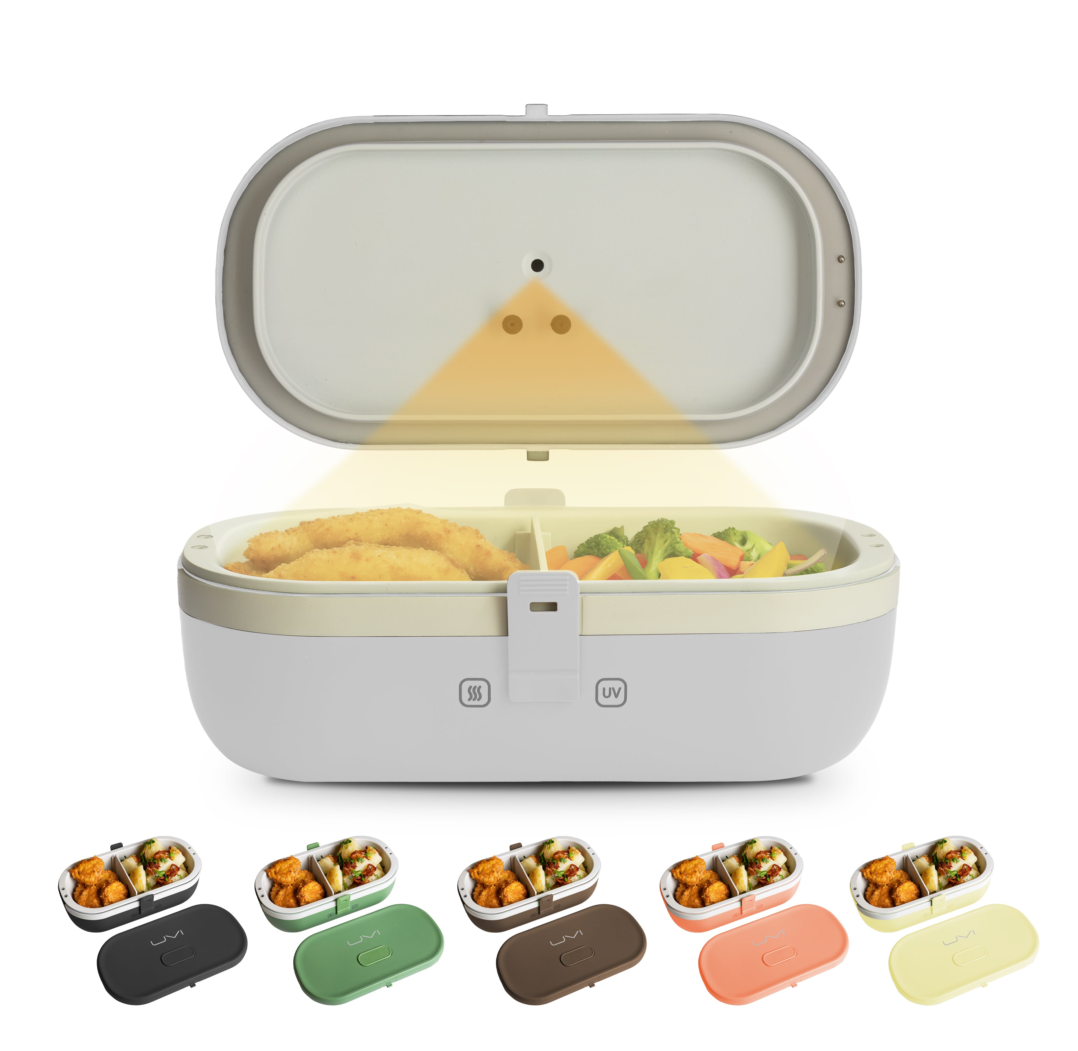 Self-Heating Lunch Box With USB-C Cord and UV LIGHT SANITIZER – My Sure ...