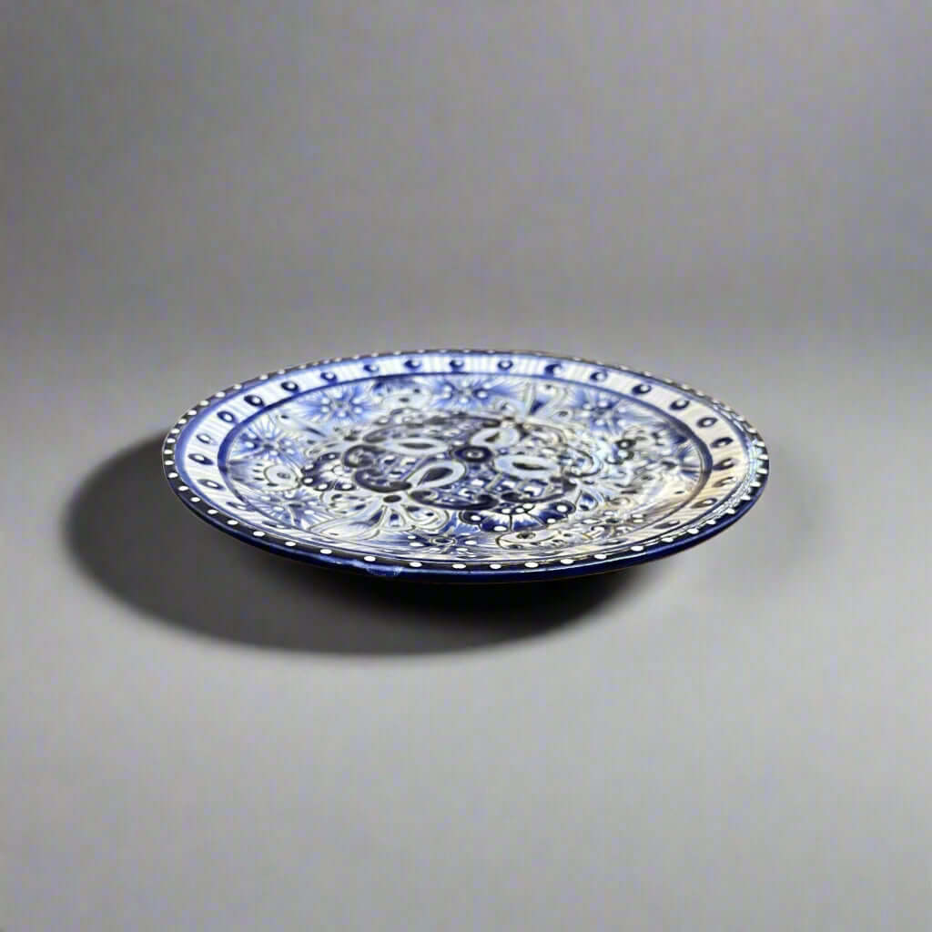 8" Talavera Blue & White Dinner Plate | Mexican Dinnerware The Talavera Hub