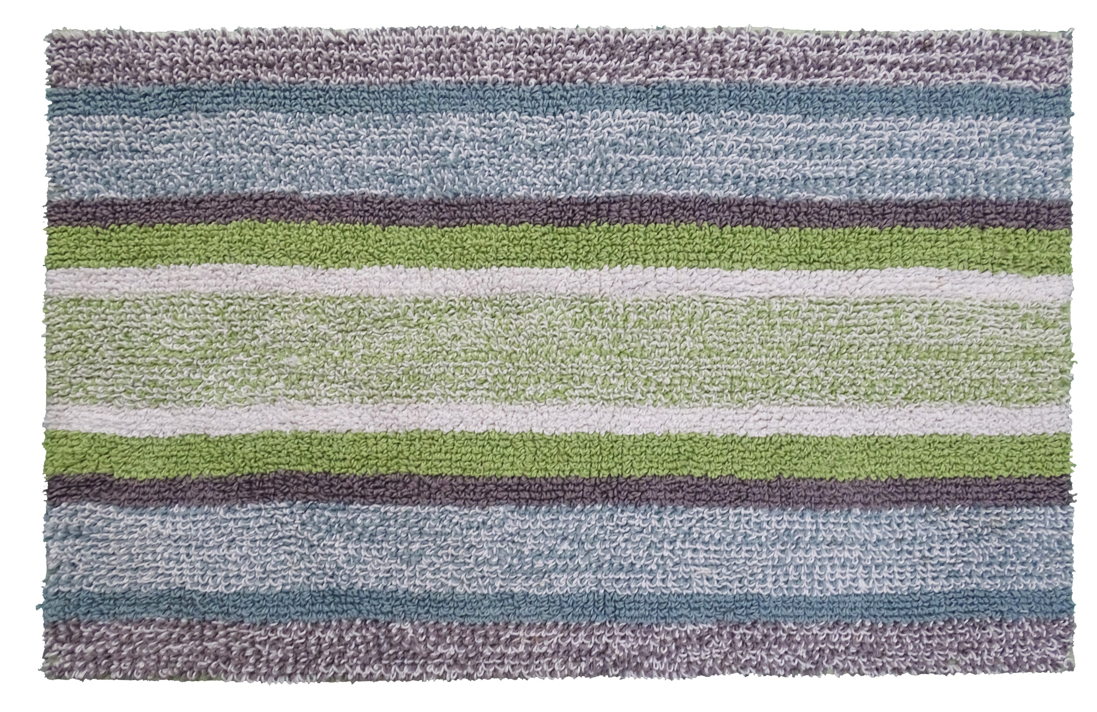 CHICOS HOME Multi Color Striped Bath Rug 20" x 32" Vibhsa