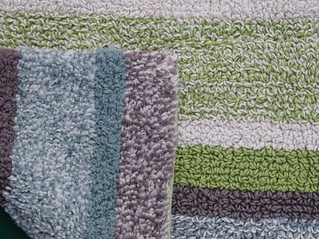 CHICOS HOME Multi Color Striped Bath Rug 20" x 32" Vibhsa
